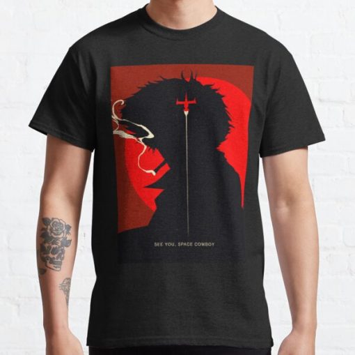 Cowboy Bebop Spike Silhouette Classic T-Shirt RB2910 product Offical Cowboy Bebop Merch