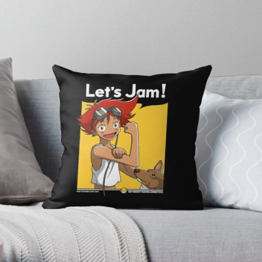 Jamming with Edward Throw Pillow RB2910 product Offical Cowboy Bebop Merch