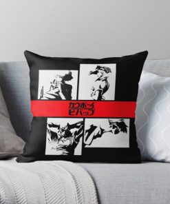 1, 2, 3 Let's go! Throw Pillow RB2910 product Offical Cowboy Bebop Merch
