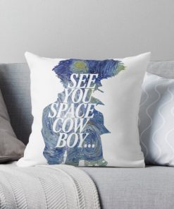See you cowboy Bebop Starry night Throw Pillow RB2910 product Offical Cowboy Bebop Merch