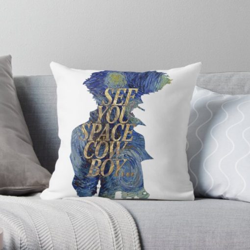 See you space cowboy Bebop Starry night Throw Pillow RB2910 product Offical Cowboy Bebop Merch